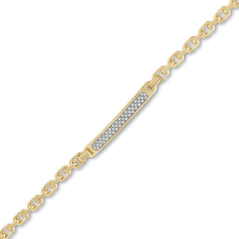 Main Image 2 of 1933 by Esquire  Diamond Bracelet 1/4 ct tw Round 14K Yellow Gold-Plated Sterling Silver 8.5"