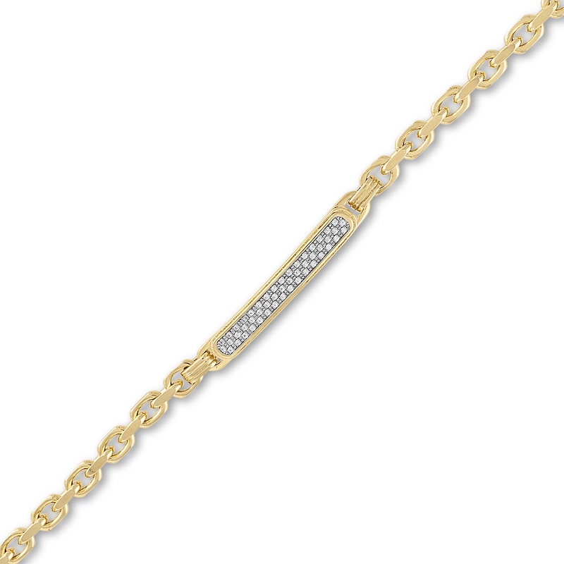 1933 by Esquire  Diamond Bracelet 1/4 ct tw Round 14K Yellow Gold-Plated Sterling Silver 8.5"