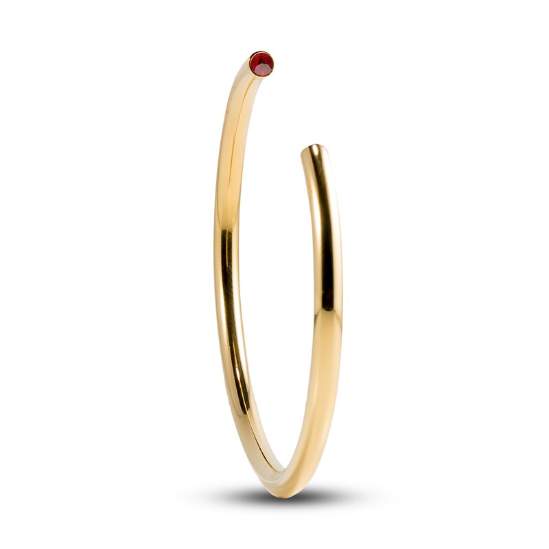 Main Image 1 of Stella Valle January Birthstone Bangle Bracelet Red Crystal 18K Gold-Plated Brass