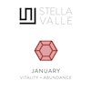 Thumbnail Image 2 of Stella Valle January Birthstone Bangle Bracelet Red Crystal 18K Gold-Plated Brass