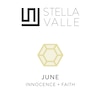 Thumbnail Image 2 of Stella Valle June Birthstone Bangle Bracelet Pearlescent Crystal 18K Gold-Plated Brass