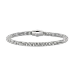 Polished Popcorn Bangle Bracelet Sterling Silver 7.5&quot;