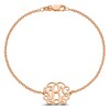 Rose Gold Plated Silver Monogram Bracelet