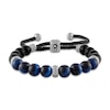 Thumbnail Image 0 of 1933 by Esquire Men's Dyed Blue Tiger's Eye & Natural Onyx Bracelet Sterling Silver