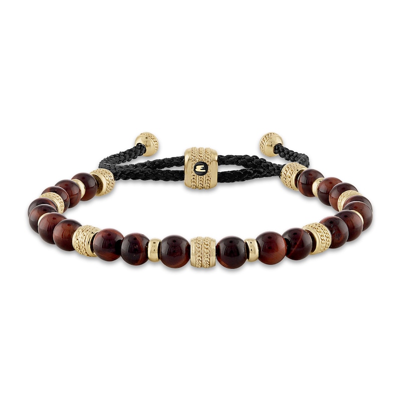 Main Image 1 of 1933 by Esquire Men's Natural Red Chalcedony Bracelet 18K Yellow Gold-Plated Sterling Silver 8.75"