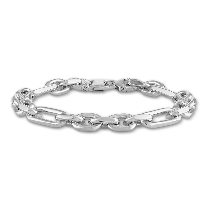 Main Image 1 of 1933 by Esquire Men's Solid Figaro Chain Bracelet Sterling Silver 8.5&quot;