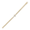 Thumbnail Image 1 of 1933 by Esquire Men's Solid Diamond Curb Bracelet 1/5 ct tw Round 14K Yellow Gold/Sterling Silver