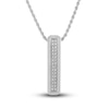 Thumbnail Image 1 of 1933 by Esquire Diamond Necklace 1/8 ct tw Round Sterling Silver 22"
