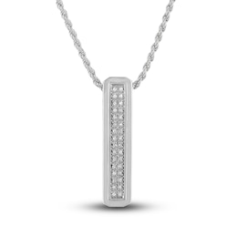 1933 by Esquire Diamond Necklace 1/8 ct tw Round Sterling Silver