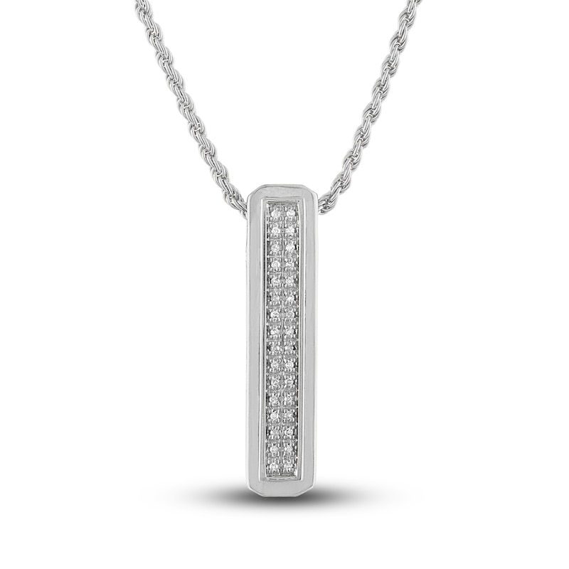 Main Image 1 of 1933 by Esquire Diamond Necklace 1/8 ct tw Round Sterling Silver 22"