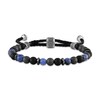Thumbnail Image 1 of 1933 by Esquire Men's Natural Sodalite, Natural Hematite & Natural Black Onyx Bolo Bead Bracelet Sterling Silver 8.75"