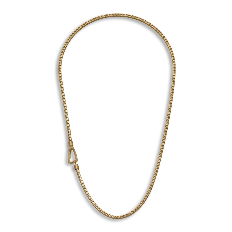 Marco Dal Maso Solid Ulysses Mesh Necklace Sterling Silver/18K Yellow Gold-Plated 24.5" 3.1mm