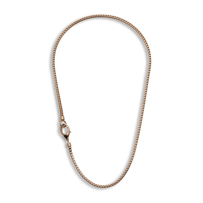Marco Dal Maso Solid Ulysses Thin Necklace Sterling Silver/18K Rose Gold-Plated 22.5" 3mm