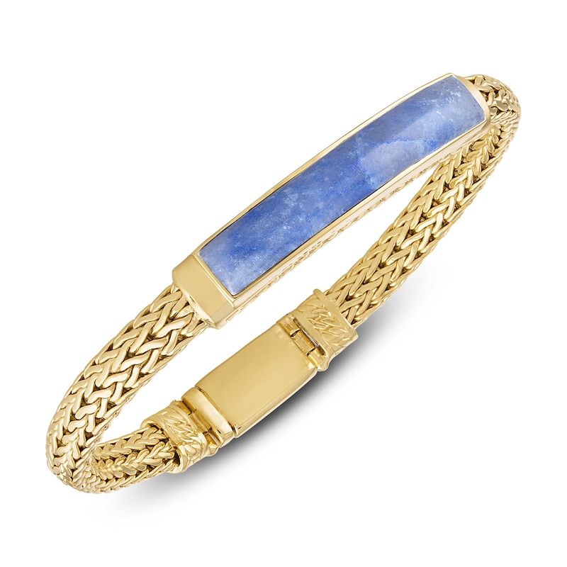 Main Image 2 of 1933 by Esquire  Natural Sodalite Bracelet 14K Yellow Gold-Plated Sterling Silver 8.5"