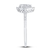 Thumbnail Image 2 of Diamond Engagement Ring 1/2 ct tw Pear-shaped/Round 14K White Gold