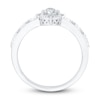 Thumbnail Image 2 of Diamond Engagement Ring 1/2 ct tw Pear-shaped/Round 14K White Gold