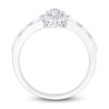 Thumbnail Image 3 of Diamond Engagement Ring 1/2 ct tw Pear-shaped/Round 14K White Gold
