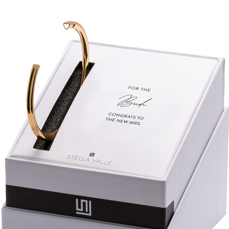 Main Image 1 of Stella Valle Bride Bangle Bracelet Box Brass/18K Yellow Gold-Plated