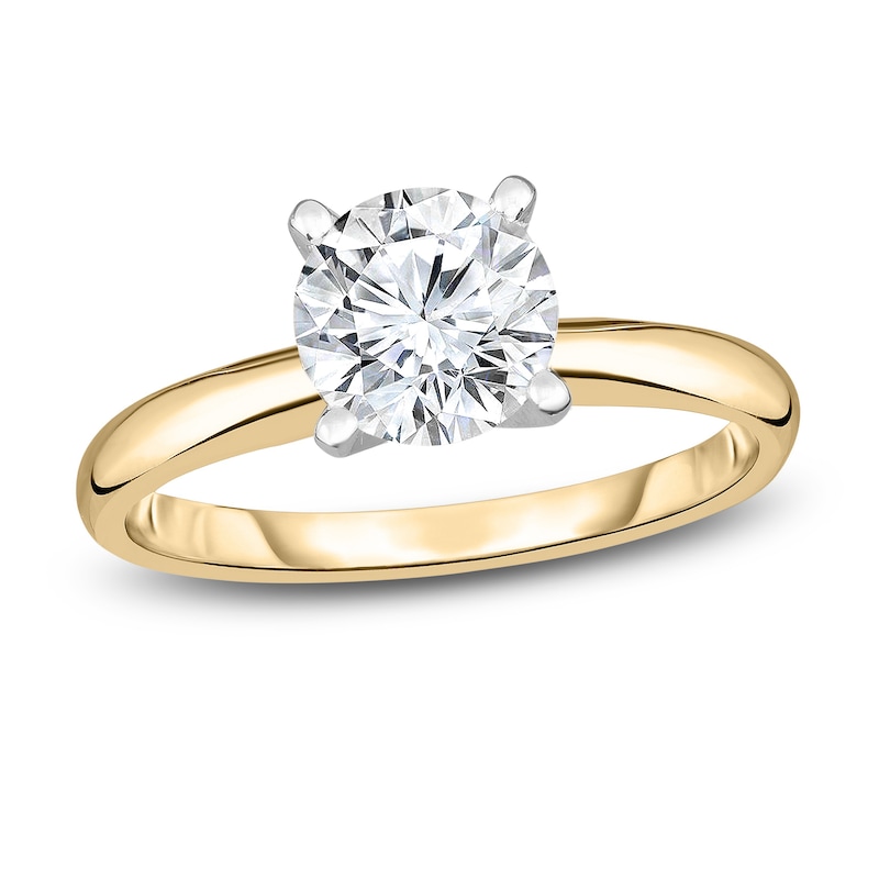 Main Image 1 of Diamond Solitaire Engagement Ring 1/2 ct tw Round 14K Yellow Gold (I2/I)