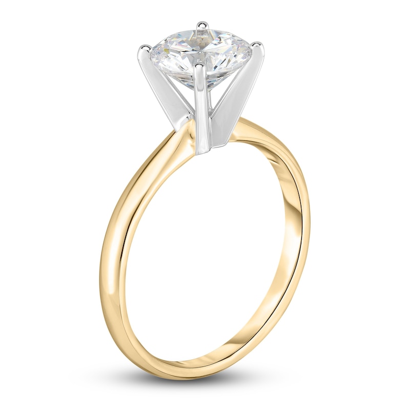 Main Image 2 of Diamond Solitaire Engagement Ring 1/2 ct tw Round 14K Yellow Gold (I2/I)
