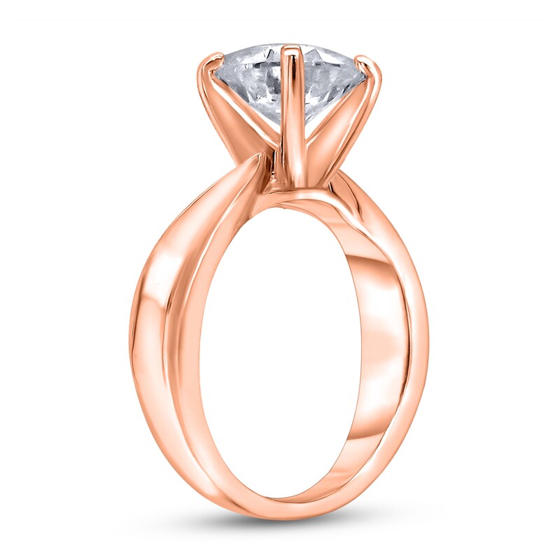 Main Image 2 of Diamond Solitaire Concave Engagement Ring 2 ct tw Round 14K Rose Gold (I2/I)