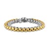 Men's Double Wrap Box Chain Bracelet Ion-Plated Stainless Steel 17"