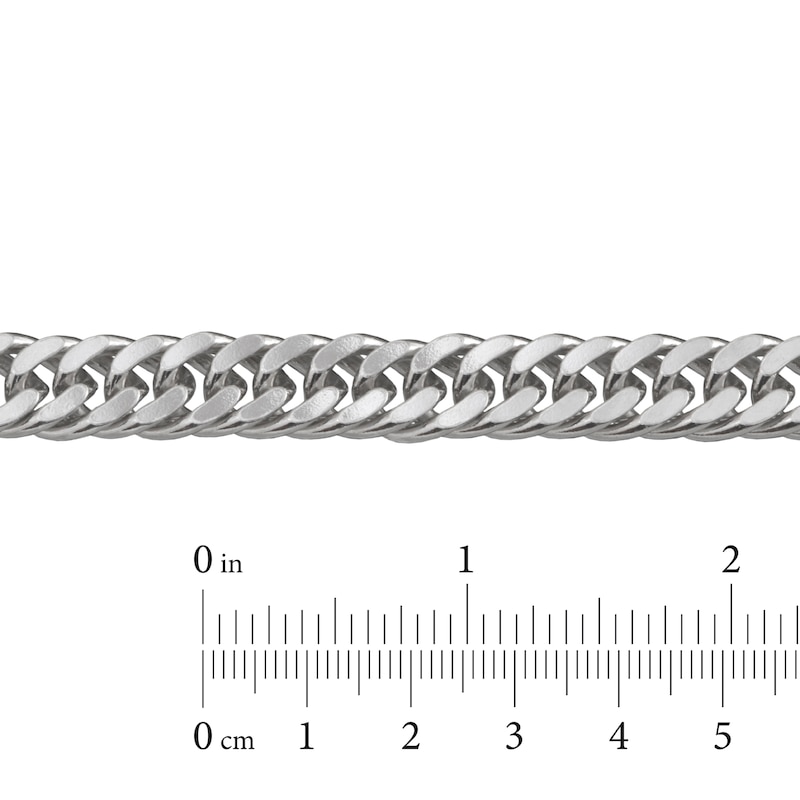 Main Image 4 of Men's Solid Curb Link Necklace Sterling Silver 6.9mm 22"