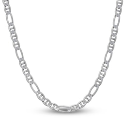 Men's Solid Link Chain Necklace Sterling Silver 9mm 22"
