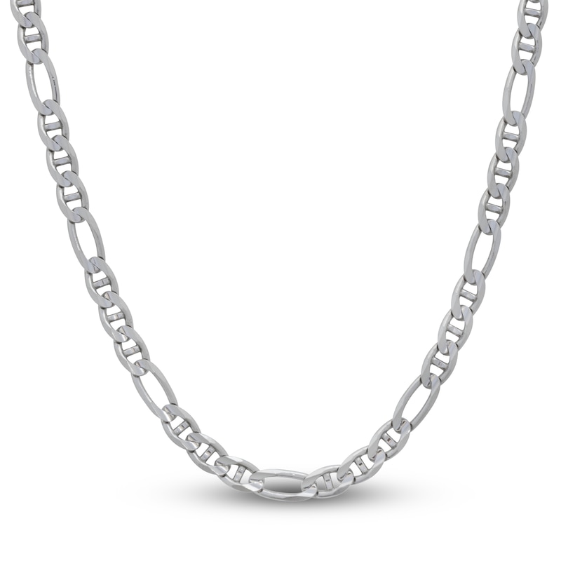 Main Image 1 of Men's Solid Link Chain Necklace Sterling Silver 9mm 22"