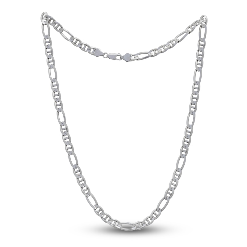 Main Image 2 of Men's Solid Link Chain Necklace Sterling Silver 9mm 22"