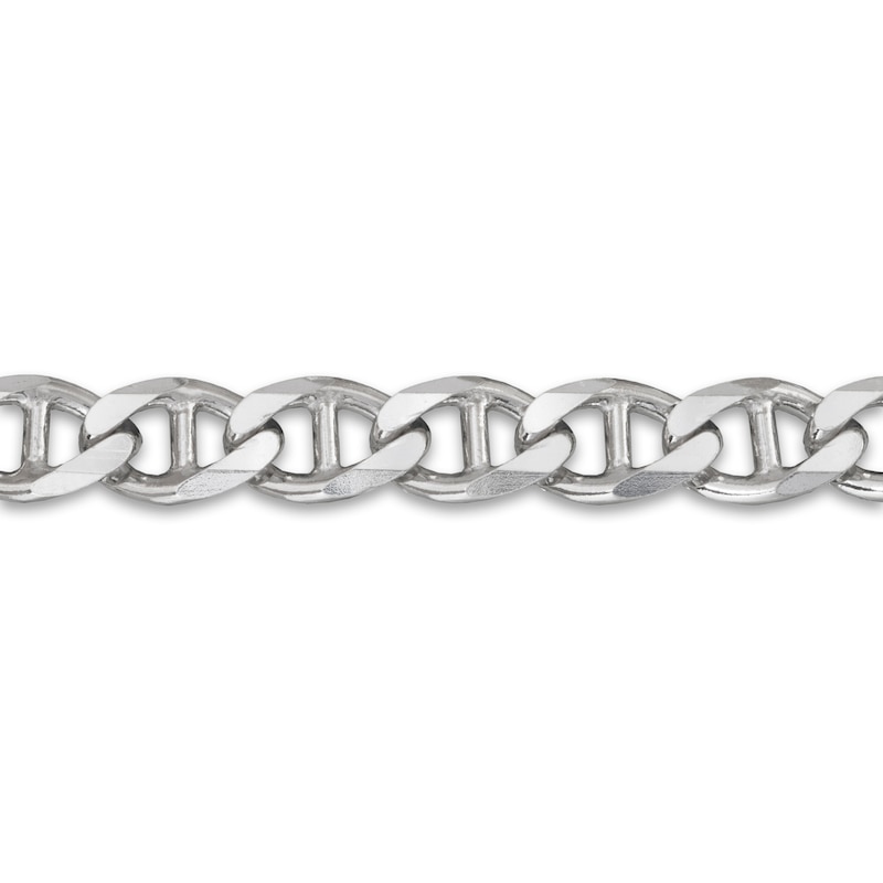 Main Image 4 of Men's Solid Mariner Chain Necklace Sterling Silver 10.9mm 24"