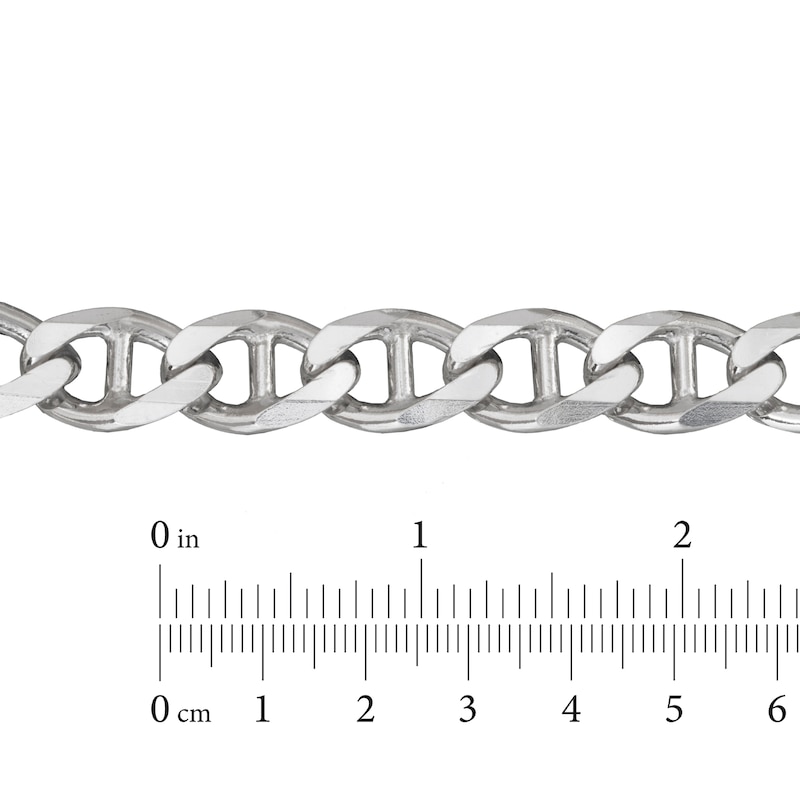 Main Image 5 of Men's Solid Mariner Chain Necklace Sterling Silver 10.9mm 24"