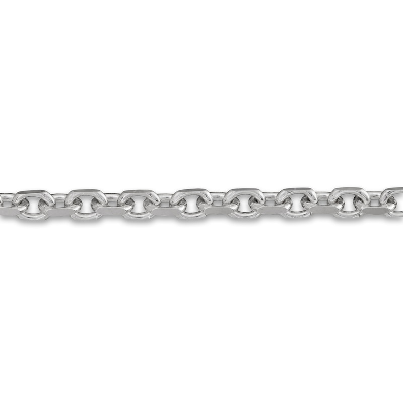 Main Image 4 of Men's Diamond-Cut Solid Cable Chain Necklace Sterling Silver 5.0mm 20"