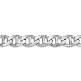 Men's Solid Mariner Chain Bracelet Sterling Silver 11mm 8.5"