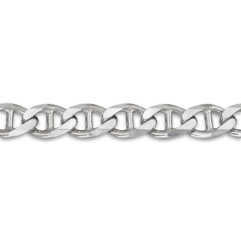 Main Image 1 of Men's Solid Mariner Chain Bracelet Sterling Silver 11mm 8.5"