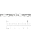 Thumbnail Image 1 of Men's Solid Figaro Chain Bracelet Sterling Silver 8.9mm 8.5"