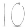 Thumbnail Image 1 of Round Wire Hoop Earrings 14K White Gold 40mm