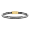 Thumbnail Image 0 of 1933 by Esquire Men's Woven Bracelet Black Ruthenium-Plated & 14K Yellow Gold-Plated Sterling Silver 8.5"