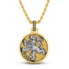 Thumbnail Image 1 of 1933 by Esquire Men's Solid Lion Pendant Necklace 18K Yellow Gold-Plated Sterling Silver 22"