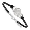 Thumbnail Image 1 of Ohio State University Leather Bracelet Sterling Silver 7"