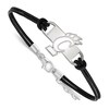 Thumbnail Image 1 of University of Cincinnati Leather Bracelet Sterling Silver 7"