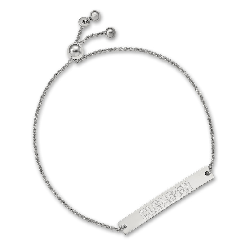 Main Image 2 of Clemson University Bar Bolo Bracelet Sterling Silver 9"