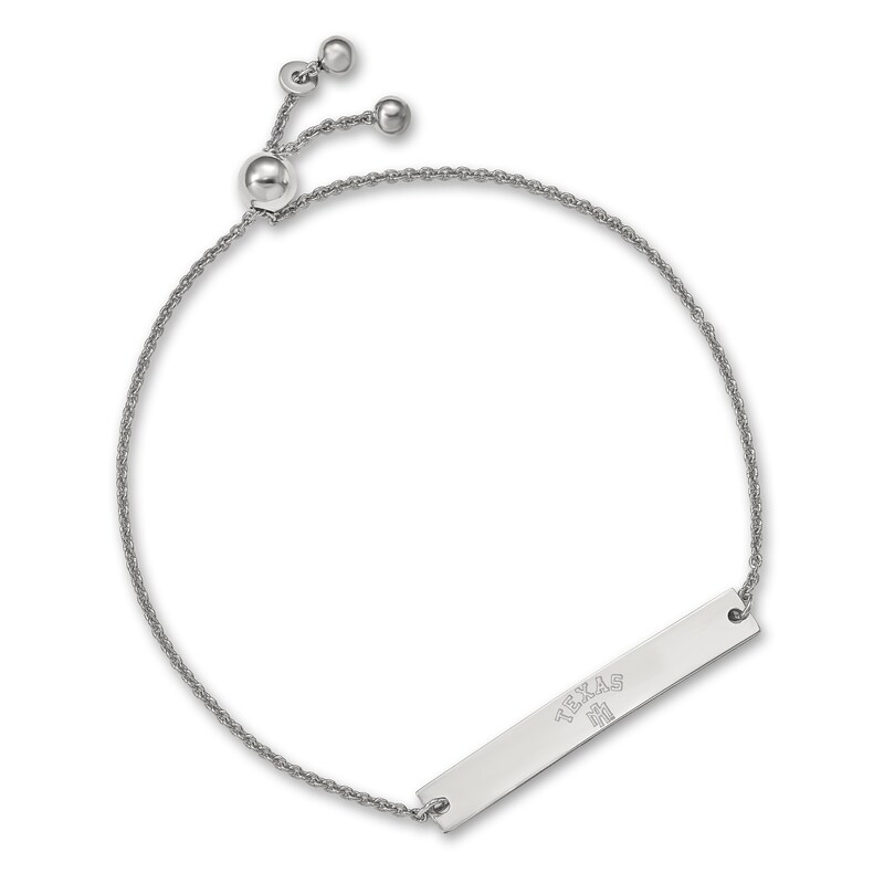 Main Image 2 of Texas A&M University Bar Bolo Bracelet Sterling Silver 9"