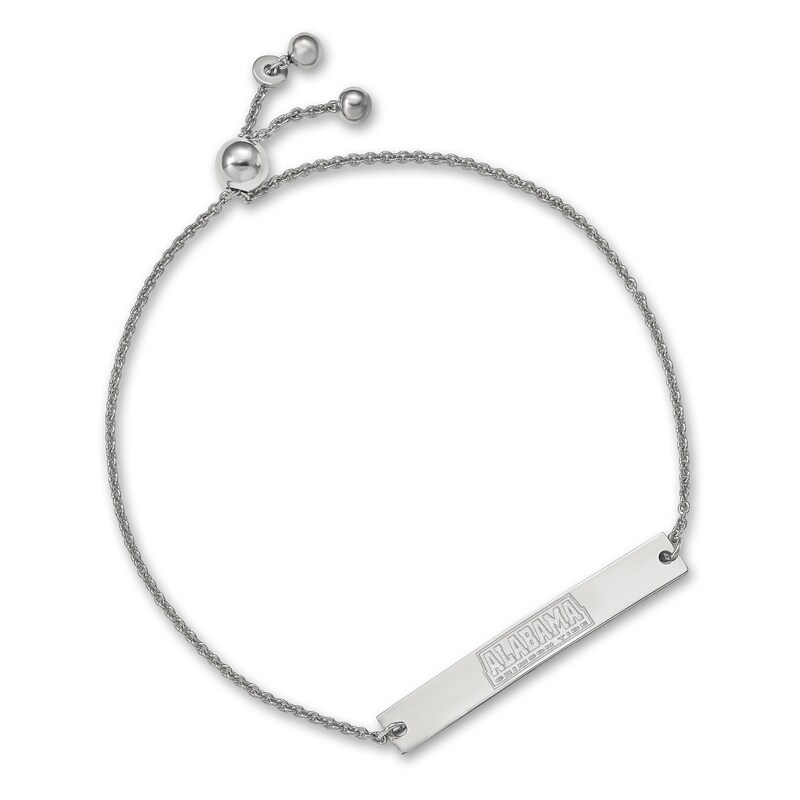 Main Image 2 of University of Alabama Bar Bolo Bracelet Sterling Silver 9"