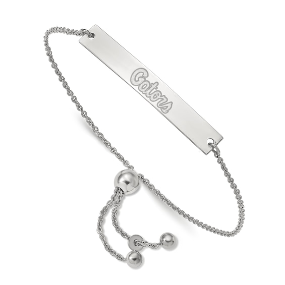 University of Florida Bar Bolo Bracelet Sterling Silver 9"
