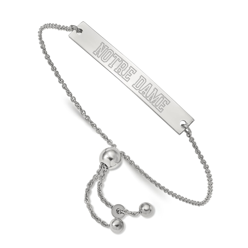 Main Image 1 of Notre Dame University Bar Bolo Bracelet Sterling Silver 9&quot;