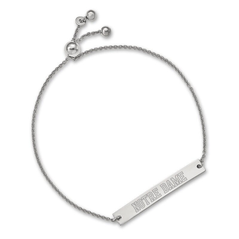 Main Image 2 of Notre Dame University Bar Bolo Bracelet Sterling Silver 9&quot;