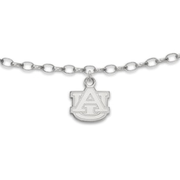 Auburn University Anklet Sterling Silver 9"