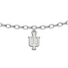 Thumbnail Image 1 of Indiana University Anklet Sterling Silver 9"