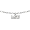 Louisiana State University Anklet Sterling Silver 9"